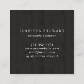 ロゴの追加Chalkboardブラックシンプルモダン スクエア名刺 (裏面)