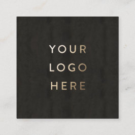 ロゴの追加Chalkboardブラックシンプルモダン スクエア名刺