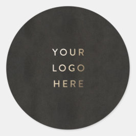 ロゴの追加Chalkboardブラックシンプルモダン ラウンドシール