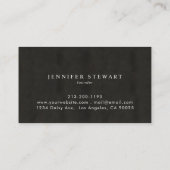 ロゴの追加Chalkboardブラックシンプルモダン 名刺 (裏面)