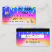 ロゴの追加Holigraph Unicornクレジッモダントカード 名刺 (正面/裏面)