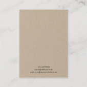 ロゴの追加Kraftイヤリングジュエリー表示カード 名刺 (裏面)