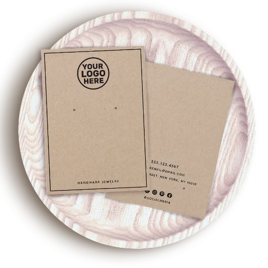 ロゴの追加Kraftイヤリングディスプレイカード