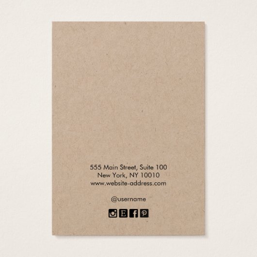 ロゴの追加Kraftイヤリング縁どディスプレイカード (裏面)