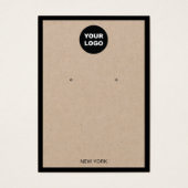 ロゴの追加Kraftイヤリング縁どディスプレイカード (正面)