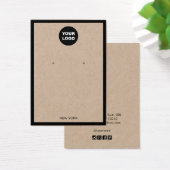 ロゴの追加Kraftイヤリング縁どディスプレイカード (デスク)