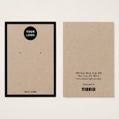 ロゴの追加Kraftイヤリング縁どディスプレイカード (正面&裏面)