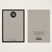 ロゴの追加Kraftイヤリング縁どディスプレイカード (正面&裏面)