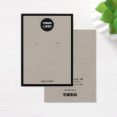 ロゴの追加Kraftイヤリング縁どディスプレイカード (デスク)