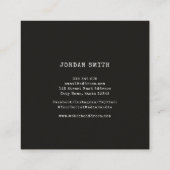 ロゴの追加Kraftタイプライター素朴ソーシャルメディア スクエア名刺 (裏面)