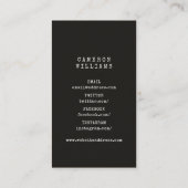 ロゴの追加Kraftタイプライター素朴ソーシャルメディア 名刺 (裏面)