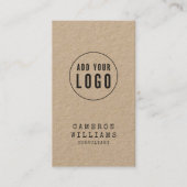 ロゴの追加Kraftタイプライター素朴ソーシャルメディア 名刺 (正面)