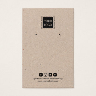 ロゴの追加Kraft素朴イヤリングディスプレイ