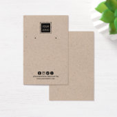 ロゴの追加Kraft素朴イヤリングディスプレイ (デスク)