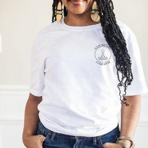 ロゴの追加QRコードのプロモーション公証人会社スタッフ Tシャツ