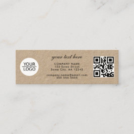 ロゴの追加QRコードカスタム文字プロモーションKraft スキニー名刺