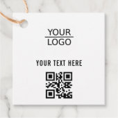 ロゴの追加QRコードカスタム文字プロモーションKraft フェイバータグ (正面)