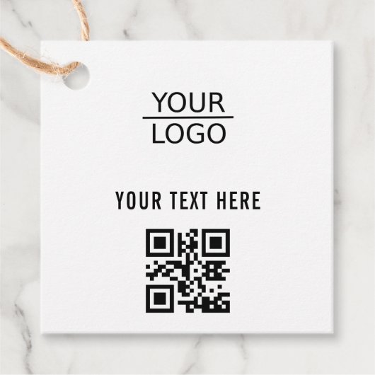 ロゴの追加QRコードカスタム文字プロモーションKraft フェイバータグ (正面)