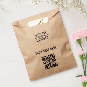ロゴの追加QRコードカスタム文字プロモーションKraft フェイバーバッグ (封をした状態)