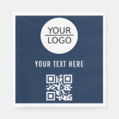 ロゴの追加QRコードカスタム文字会社プロモーション スタンダードランチョンナプキン (正面)