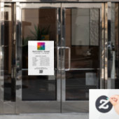 ロゴの追加QRコード電話番号スキャン価格表 ウィンドウサイン (オフィスドア)