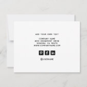 ロゴの追加Thank You Flat Note Card ノートカード (裏面)