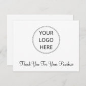 ロゴの追加Thank You Flat Note Card ノートカード (正面/裏面)