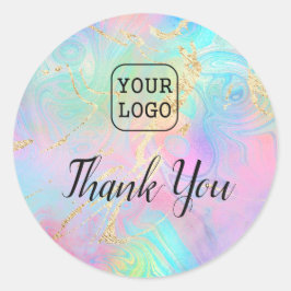 ロゴの追感謝してい加 ラウンドシール