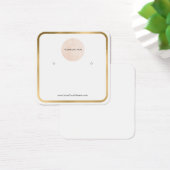 ロゴの金ゴールド縁ど丸いイヤリング表示カード (デスク)