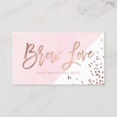 ロゴの額のばら色の金ゴールドのタイポグラフィの赤面の水彩画 名刺 (正面)