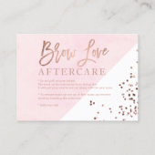 ロゴの額のばら色の金ゴールドの赤面の水彩画のアフターケア 名刺 (裏面)