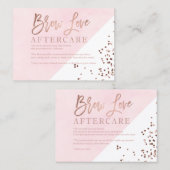 ロゴの額のばら色の金ゴールドの赤面の水彩画のアフターケア 名刺 (正面/裏面)