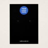 ロゴの黒いイヤリングディスプレイカードの追加 (正面)