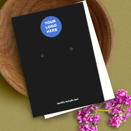 ロゴの黒いイヤリングディスプレイカードの追加