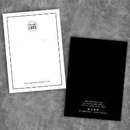 ロゴの黒いイヤリング縁どディスプレイカードの追加