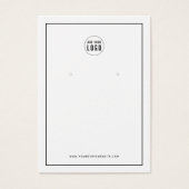 ロゴの黒いイヤリング縁どディスプレイカードの追加 (正面)