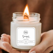 ロゴの黒いキャンドル縁どラベルを追加 スクエアシール