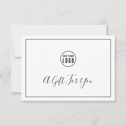 ロゴの黒いギフト縁ど証明書の追加 (正面)