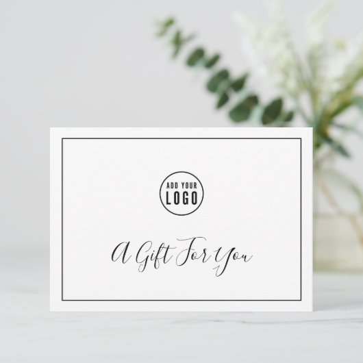 ロゴの黒いギフト縁ど証明書の追加 (スタンド正面)