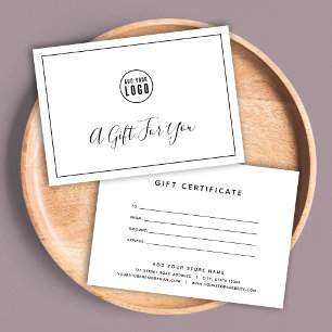 ロゴの黒いギフト縁ど証明書の追加