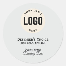 ロゴの黒い丸い縁ど製品ラベルを追加 ラウンドシール