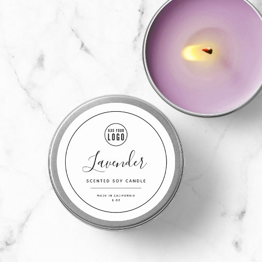 ロゴの黒い丸い縁ど製品ラベルを追加 ラウンドシール