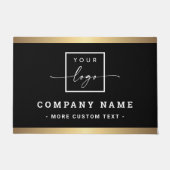 ロゴの黒い会社名を追加 ドアマット (正面)