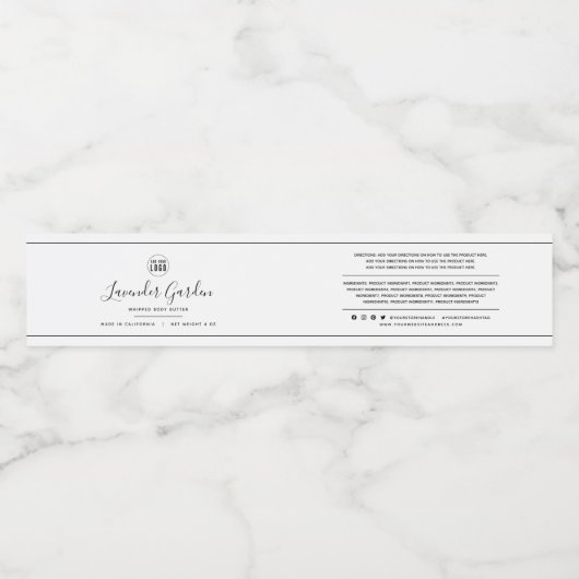 ロゴの黒い原料の縁ど製品ラベルを追加 ペットボトルラベル (シングルラベル)