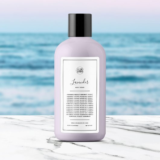 ロゴの黒い原料リスト縁ど製品を追加する ラベル