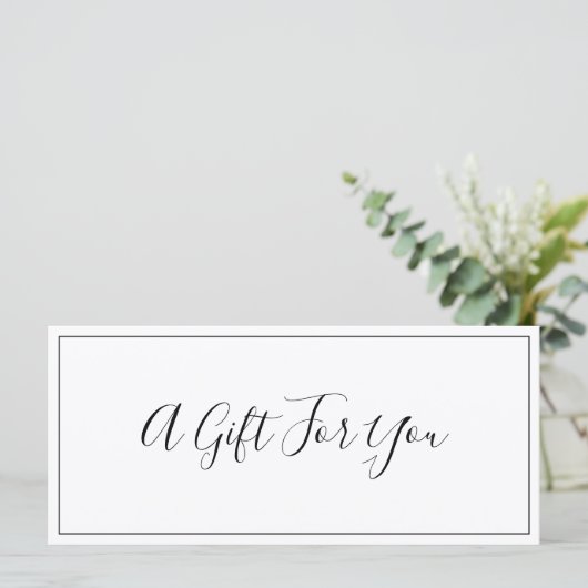 ロゴの黒い白いギフト縁ど証明書を追加する (スタンド正面)