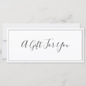 ロゴの黒い白いギフト縁ど証明書を追加する (正面)