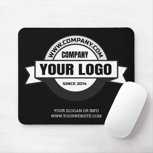 ロゴの黒い背景のマウスパッド マウスパッド (マウス)
