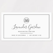 ロゴの黒い製品を追加縁どする ラベル (デザイン1)