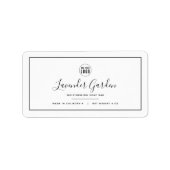 ロゴの黒い製品ラベル縁どを追加する ラベル (正面)